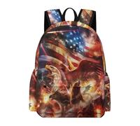TPISLI Zaino Scolastico Eagle And Bear Bambina 9 Anni Borsa Scuola Bird Print Bambini Classe 3-5 Cartella Scolastica Elementare School Bag, Gite Tempo Libero Uso Quotidiano