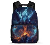 TPISLI Zaino Scolastico Evil Dragon Print- Classe 2-4 per Bambino Zaino Scuola Dragon 7-12 Anni Daypack, Tessuto 1680D Manico Robusto Viaggio Uso Quotidiano