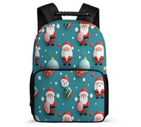 TPISLI Zaino Scolastico Father Christmas per Bambina 7-12 Anni Zainetto Christmas Classe 2-4 Backpack, Dettagli in Feltro Resistente Leggero Natale Scuola