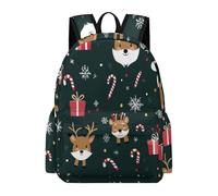 TPISLI Zaino Scolastico Father Christmas Studenti 8-10 Anni Borsa Scolastica Christmas Studentesse Classe 1-3 Cartella Scolastica Leggera, Backpack per Tempo Libero Escursione e Sport