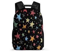 TPISLI Zaino Scolastico Five-Pointed Star per Bambino Scuola Primaria Zaino Scuola Stars 7-11 Anni Daypack, Dettagli in Feltro Schienale Imbottito Tempo Libero