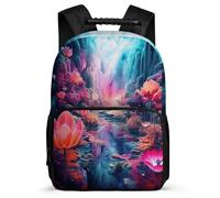 TPISLI Zaino Scolastico Floral Spring Theme per Ragazzi Ragazze 6-10 Anni Zainetto Flowers Elementare Daypack, Tasche Laterali Manico Robusto Viaggio Uso Quotidiano
