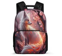 TPISLI Zaino Scolastico Fox Pattern Bambini 7-11 Anni Borsa Scuola Animal Elementare Daypack, Schienale Imbottito Tasche Laterali Viaggio Uso Quotidiano