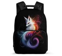 TPISLI Zaino Scolastico Fox Pattern Ragazzo Ragazza 8-12 Anni Zainetto Animal Motif Classe 3-5 Backpack, Resistente Leggero Manico Robusto Ritorno a Scuola