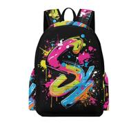 TPISLI Zaino Scolastico Graffiti Alunni Classe 7-9 Borsa Scuola Colourful Ragazza 12 Anni Daypack Moderno Leggero Regalo Scuola Gita Outdoor Tempo Libero Viaggio