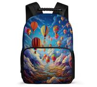 TPISLI Zaino Scolastico Hot-air Balloon per Ragazzo Ragazza 6-11 Anni Borsa Scuola Landscape Classe 2-4 Bookbag, Schienale Imbottito Resistente Leggero Tempo Libero