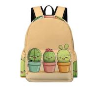 TPISLI Zaino Scolastico Kawaii Cactus Ragazza Ragazzo 7-11 Anni Borsa Scolastica Plants Cacti Classe 2-4 Cartella Scolastica Resistente, Daypack per Scuola Viaggio e Uso Quotidiano