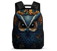 TPISLI Zaino Scolastico Owl Pattern per Bambini 6-10 Anni Borsa Scuola Bird Motif Classe 2-4 Bookbag, Tasche Laterali Resistente Leggero Viaggio Uso Quotidiano