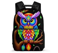 TPISLI Zaino Scolastico Owl per Bambini Elementare Borsa Scolastica Bird Theme 6-11 Anni Daypack, Resistente Leggero Tessuto 1680D Ritorno a Scuola