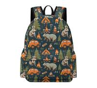 TPISLI Zaino Scolastico Rabbit Foxs Ragazzo 11 Anni Zaino Scuola Bear Animals Ragazze Classe 6-8 Daypack Pratico Quotidiano Ritorno a Scuola Tempo Libero Gita Outdoor