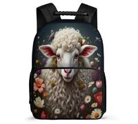 TPISLI Zaino Scolastico Sheep Pattern Scuola Primaria per Bambino Borsa Scolastica Animal 6-11 Anni Backpack, Dettagli in Feltro Manico Robusto Regalo Compleanno