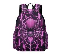 TPISLI Zaino Scolastico Spider Motif Ragazza Classe 8 Borsa Scolastica Cyber Punk Style Alunni Classe 7-9, Backpack Grande Leggero Ritorno a Scuola Uso Quotidiano Tempo Libero