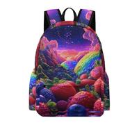 TPISLI Zaino Scolastico Strawberry Rainbows Bambino 9-12 Anni Borsa Scolastica Fruit Print Bambina Scuola Primaria Cartella Scolastica per Lezioni, Book Bag per Regalo Compleanno Gita e Viaggio