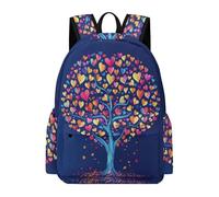 TPISLI Zaino Scolastico Tree of Hearts Scuola Media Studenti Borsa Scolastica Colourful Botanical 13 Anni Studentesse Cartella Scolastica Leggera, Backpack per Viaggio Gita e Uso Quotidiano