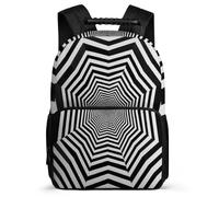 TPISLI Zaino Scolastico Visual Vertigo per Bambino Bambina Classe 2-4 Borsa Scuola Simple Stripes 6-10 Anni School Bag, Tessuto 1680D Tasche Laterali Tempo Libero