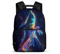 TPISLI Zaino Scolastico Whale per Bambino 8-12 Anni Borsa Scolastica Marine Life Elementare Backpack, Manico Robusto Tessuto 1680D Viaggio Uso Quotidiano