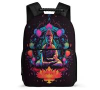 TPISLI Zaino Scuola Buddha Lotus Classe 2-4 per Studenti Borsa Scolastica Buddhism 6-11 Anni Daypack, Manico Robusto Resistente Leggero Ritorno a Scuola
