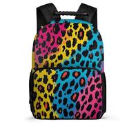 TPISLI Zaino Scuola Cheetah Motif Classe 1-3 per Ragazzo Ragazza, Zainetto Leopard Animal Borsa Scolastica, Bookbag, Tessuto 1680D, Dettagli in Feltro, Manico Robusto