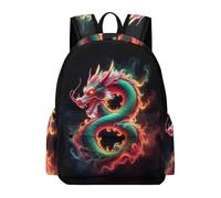 TPISLI Zaino Scuola Dragon Ragazze Classe 6-8 Borsa Scolastica Chinese Style per Studenti Scuola Media School Bag Comodo Durable Gita Uso Quotidiano Uso Quotidiano