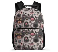 TPISLI Zaino Scuola Graffiti Eye Art Studenti 6-11 Anni Cartella Scolastica Colourful Abstract Classe 1-3 Bookbag, Manico Robusto Dettagli in Feltro Ritorno a Scuola
