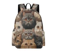 TPISLI Zaino Scuola Kitten Bambino Elementare Borsa Scolastica Animals Cats Bambina 8 Anni Cartella Scolastica Elementare School Bag, Tempo Libero Outdoor Uso Quotidiano