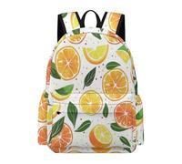TPISLI Zaino Scuola Lemon Print Studenti Ragazzo Ragazza Borsa Scuola Fruit Pattern 11-15 Anni Cartella Scolastica Resistente Capiente, Daypack per Viaggio Gita e Uso Quotidiano