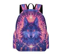 TPISLI Zaino Scuola Wolf Bambina 9 Anni Borsa Scolastica Animal Wolves Bambini Classe 3-5 Cartella Scolastica Elementare School Bag, Tempo Libero Outdoor Uso Quotidiano