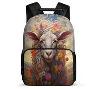 TPISLI Zaino Sheep Pattern Da Donna E Uomo, Zaini Scolastici, Zaino Animal Print Per Ragazzi Quinta Elementare Adolescenti Unisex, Moderno, Zaini Per La Scuola Il Tempo Libero
