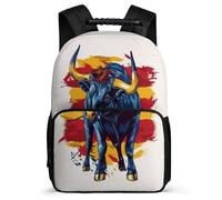 TPISLI Zaino Spanish Bullfighting per Ragazzo Ragazza 7-12 Anni Cartella Scolastica Cattle Pattern Classe 1-3 Bookbag, Manico Robusto Schienale Imbottito Tempo Libero