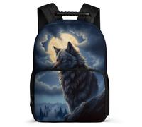 TPISLI Zaino Wolf Da Donna E Uomo, Zaini Scolastici, Zaino Animal Wolve Per Ragazzi Quinta Elementare Adolescenti Unisex, Moderno, Zaini Per La Scuola Il Tempo Libero