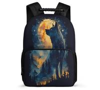 TPISLI Zaino Wolf Da Donna E Uomo, Zaini Scolastici, Zaino Animal Wolve Per Ragazzi Quinta Elementare Adolescenti Unisex, Moderno, Zaini Per La Scuola Il Tempo Libero