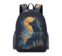 TPISLI Zaino Wolf Per Ragazzi Animal Wolve Zaino Scuola Elementare E Secondaria, Zaini Wolf，Zainetto Casual Buono Per La Scuola E I Viaggi