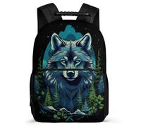 TPISLI Zaino Wolve Da Donna E Uomo, Zaini Scolastici, Zaino Animal Wolf Per Ragazzi Quinta Elementare Adolescenti Unisex, Moderno, Zaini Per La Scuola Il Tempo Libero