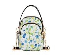 tplaotee Acquerello Art Leaves Blu Verde alla moda borse a tracolla per le signore viaggio con multi tasche borsa per le donne essenziali per le donne