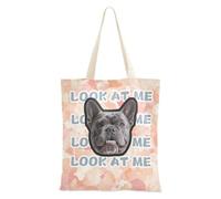 tplaotee Acquerello astratto chiaro pesca bianco personalizzato Pet Avatar su Tote Canvas Bag Immagine personalizzata Bulk Tote Bags Borse di tela Bulk Borse di tela Bulk Per le donne spazi vuoti