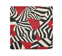 tplaotee Animal Patter geometrico nero rosso Portatile Make Up Bag Borse Panno Portatile Trucco Organizzatore Wrap Camera Lens Panno Wrapper Per Organizzazione Dimensioni 55,1 x 55,1 cm