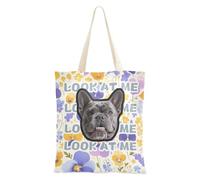 tplaotee Arancione Viola Viole Del Pensiero Fiori Personalizzati Pet Avatar su Tela Tote Borse di Tela Foto Personalizzate Borse di Tela Per Le Donne Tote Bags Bulk Per Le Donne Plain