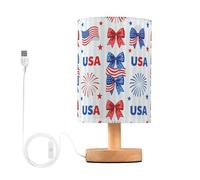 tplaotee Archi patriottici rosso bianco blu 4 luglio mini lampade WC luce notturna per dormitorio lampada per camera dei bambini per piccoli spazi