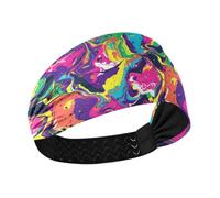 tplaotee Arcobaleno Colore Astratto Modello Inchiostro Stile Umidità Wicking Fasce per le donne Fasce elastiche per il sudore per la corsa Atletica Sport lavaggio viso lavaggio