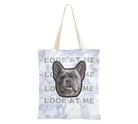tplaotee Argento Bianco Lusso Texture Marmo Personalizzato Pet Avatar su Tote Bag Tela Immagine Personalizzata Borsa della spesa Tote Bags Bulk Per Gli Insegnanti Pianura