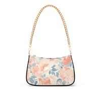 tplaotee Astratto Acquerello Fiore Luce Corallo Blu Alla Moda Catena Strap Crossbody Borse per le Donne Borse a Mano per Regali di Compleanno per le Donne