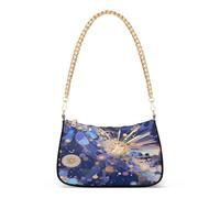 tplaotee Astratto Fuochi D'artificio Scoppio Pittura Blu Oro borsa a catena alla moda per le donne borse a tracolla per le donne per la moglie