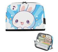 tplaotee Astuccio per matite a forma di coniglio, grande capacità, con scomparto per cancelleria, per ragazze adolescenti, cartuchera elementare per lapices nina grandes