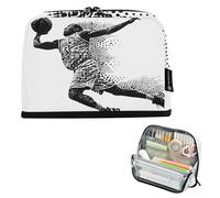 tplaotee Astuccio portapenne con cerniera, per giocatori di basket, grande capacità, organizer per infermieri, scuola, must have cartucheras escolares para lapices para ninas