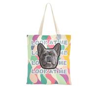 tplaotee Avatar di animali domestici personalizzati arte astratta moderna su borsa di tela borsa di tela borse di totalizzatore di tela all'ingrosso borsa di tela per amiche femminili spazi vuoti