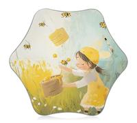 tplaotee Bee Cute Girl Ombrelli per pioggia Ombrelli per pioggia con striscia riflettente Bambini Scuola & Viaggi Ombrello con manico facile da impugnare per bambini ragazzi e ragazze