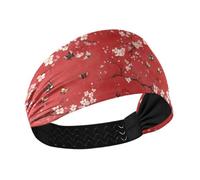 tplaotee Bellezza Cherry Blossom Rosso Raffreddamento fasce per il sudore per le donne Testa elastica per Atletica Sport Palestra Tennis