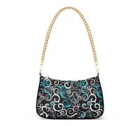 tplaotee Bianco e verde linee irregolari borse a catena alla moda per le donne borse a tracolla borsa a mano per le madri