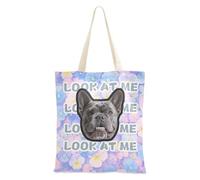 tplaotee Blu chiaro e rosa viole del pensiero fiori personalizzati animali domestici avatar su borse di tela Bulk Immagine personalizzata donne Tote Bag Canvas Tote Bags Bulk Per Lady Plain