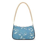 tplaotee Blu e Bianco Pittura A Olio Fiori Catena Alla Moda Cross Body Zaino Borsa A Mano Per Le Donne Per Viaggiare
